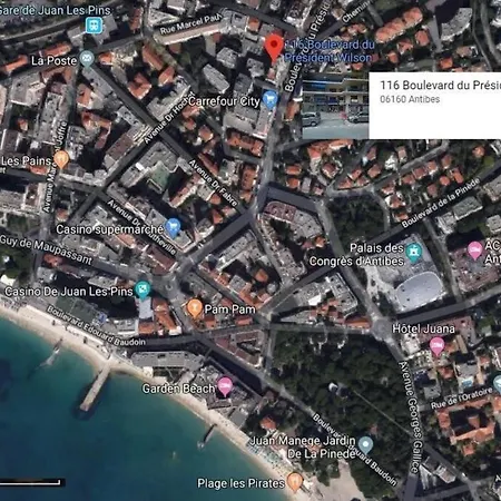 3 Pieces Centre Juan Les Pins Avec Parking Prive
